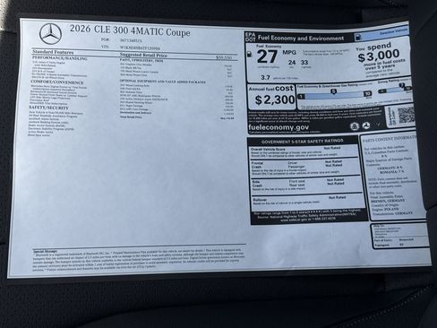 New 2026 Mercedes-Benz CLE 300 4MATIC Coupe image 33