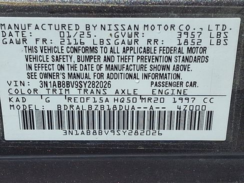 Used 2025 Nissan Sentra S FWD image 27
