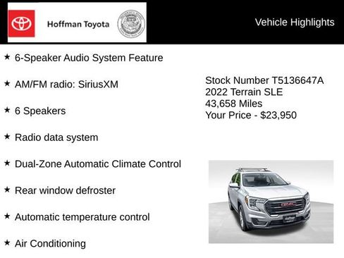 Used 2022 GMC Terrain SLE w/ Driver Convenience Package AWD/4WD image 15