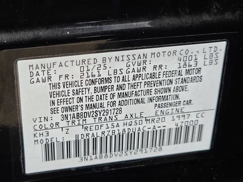 Used 2025 Nissan Sentra SR w/ Midnight Edition FWD image 30