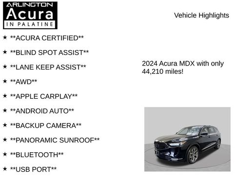 Certified 2024 Acura MDX w/ Technology Package AWD/4WD image 7