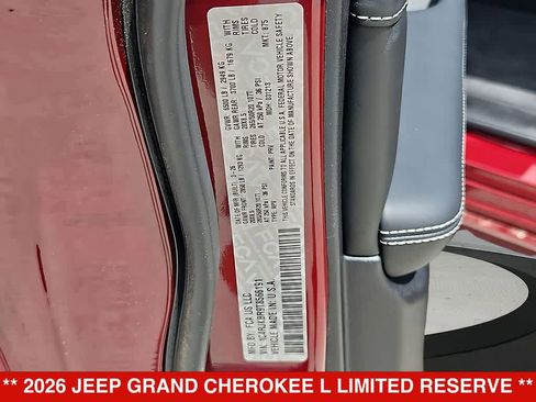 New 2026 Jeep Grand Cherokee L Limited AWD/4WD image 38