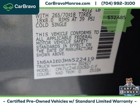 Used 2021 Nissan Titan SV w/ SV Convenience Package AWD/4WD image 47