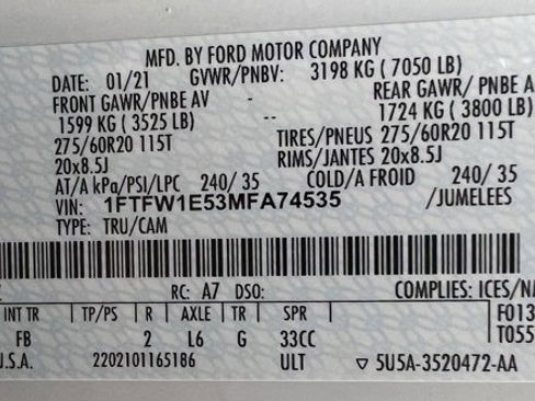 Used 2021 Ford F150 XLT w/ Equipment Group 302A High image 56