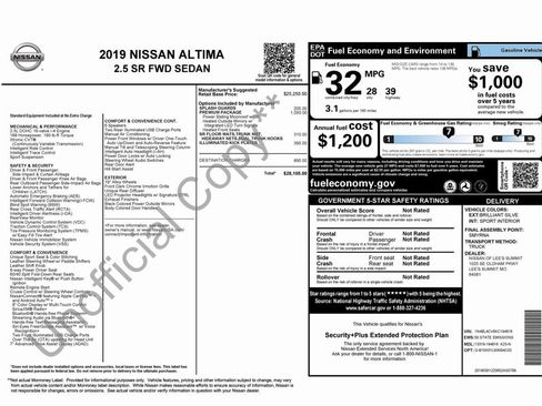 Used 2019 Nissan Altima 2.5 SR w/ SR Premium Package image 2