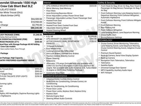 New 2026 Chevrolet Silverado 1500 High Country w/ Technology Package AWD/4WD image 4