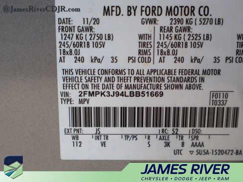 Used 2020 Ford Edge SEL w/ Cold Weather Package FWD image 39