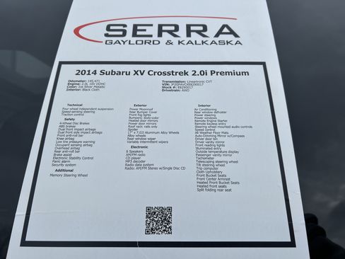 Used 2014 Subaru Crosstrek 2.0i Premium w/ Moonroof Package image 26