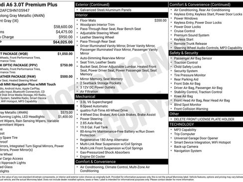 Used 2017 Audi A6 3.0T Premium Plus w/ 19" Sport Package image 13