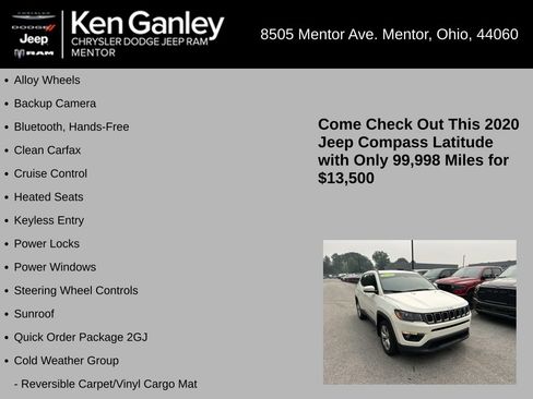 Used 2020 Jeep Compass Latitude w/ Cold Weather Group AWD/4WD image 5