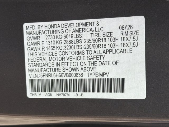 New 2027 Honda Odyssey EX-L image 32
