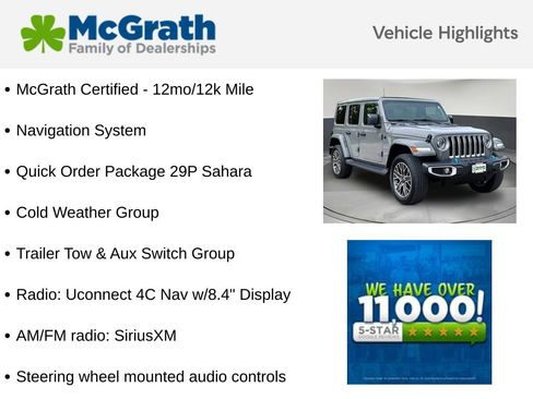 Used 2023 Jeep Wrangler Unlimited Sahara w/ Cold Weather Group AWD/4WD image 5