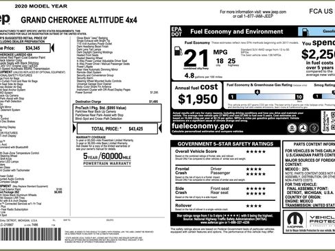 Used 2020 Jeep Grand Cherokee Altitude AWD/4WD image 4