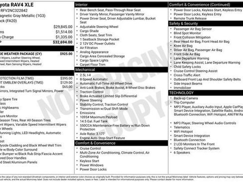 Used 2022 Toyota RAV4 XLE w/ XLE Grade Weather Package AWD/4WD image 2