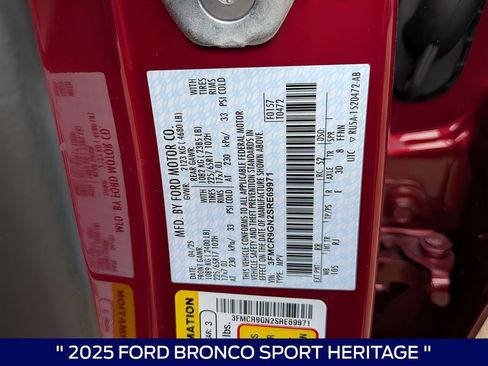 New 2025 Ford Bronco Sport Heritage image 33