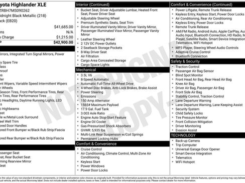 Used 2021 Toyota Highlander XLE image 6