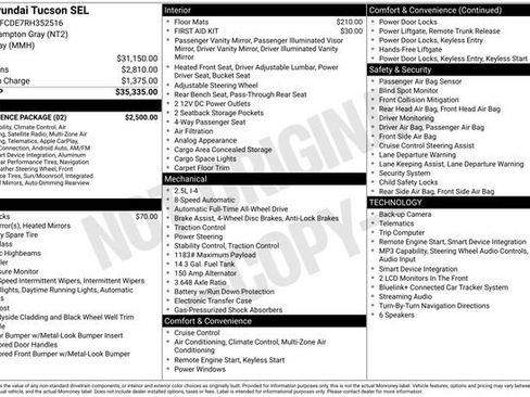 Certified 2024 Hyundai Tucson SEL w/ Convenience Package AWD/4WD image 10