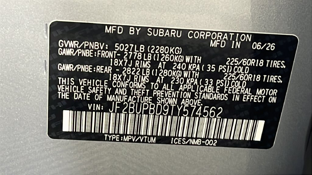 New 2026 Subaru Outback Premium AWD/4WD image 40