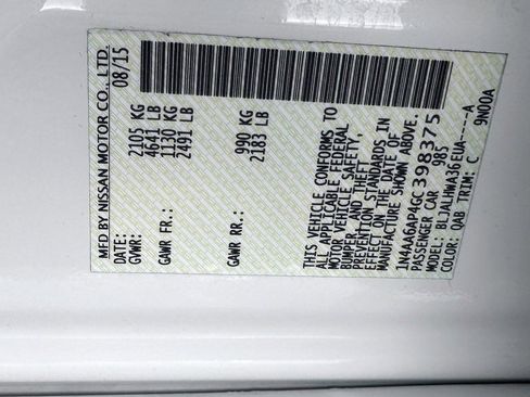 Used 2016 Nissan Maxima Platinum w/ Interior Lighting Package image 32