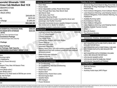 Used 2023 Chevrolet Silverado 1500 Custom w/ LPO, Dark Essentials Package image 6