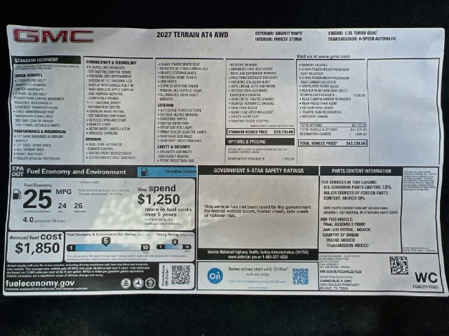 New 2027 GMC Terrain AT4 w/ Convenience Package III AWD/4WD image 21