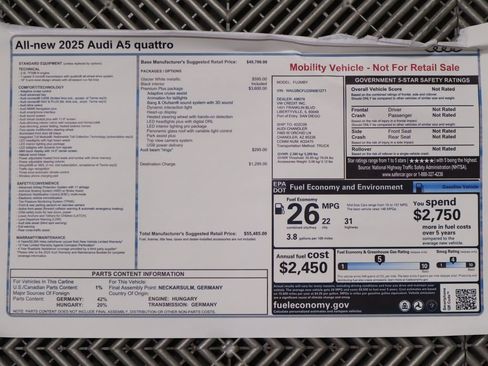 Used 2025 Audi A5 2.0T Premium Plus w/ Premium Plus image 10