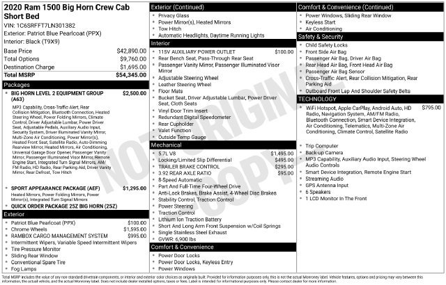 Used 2020 RAM 1500 Big Horn AWD/4WD image 2