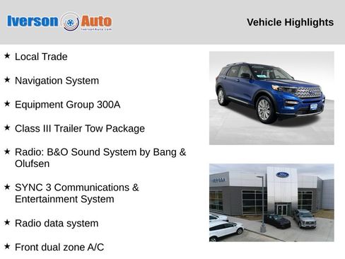 Used 2020 Ford Explorer Limited w/ Class III Trailer Tow Package AWD/4WD image 2