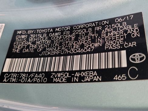 Used 2017 Toyota Prius Two w/ Prius Two Safety Plus Package FWD image 33