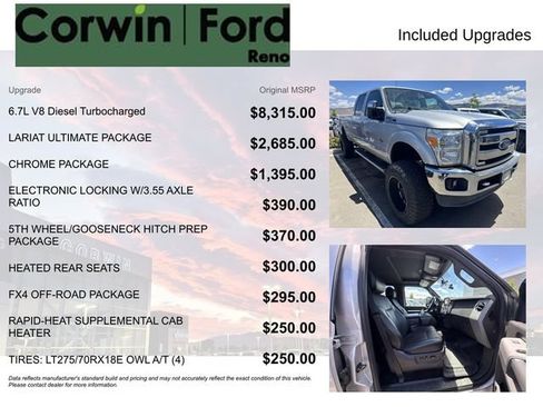 Used 2014 Ford F350 Lariat w/ Lariat Ultimate Package AWD/4WD image 8
