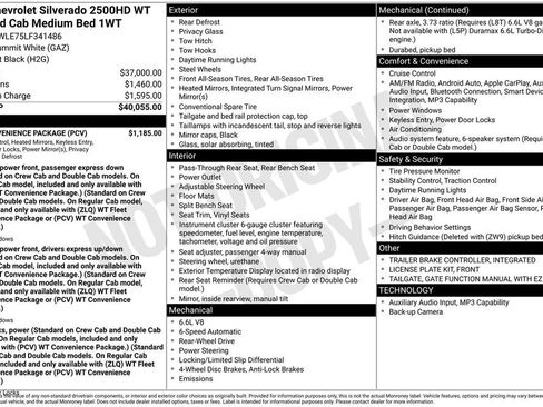 Used 2020 Chevrolet Silverado 2500 W/T w/ WT Convenience Package RWD image 14