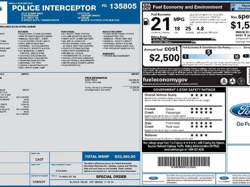Used 2015 Ford Taurus Police Interceptor AWD image 4