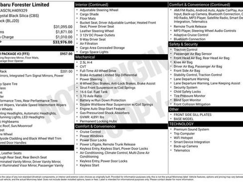 Used 2020 Subaru Forester Limited w/ Popular Package #3 image 36