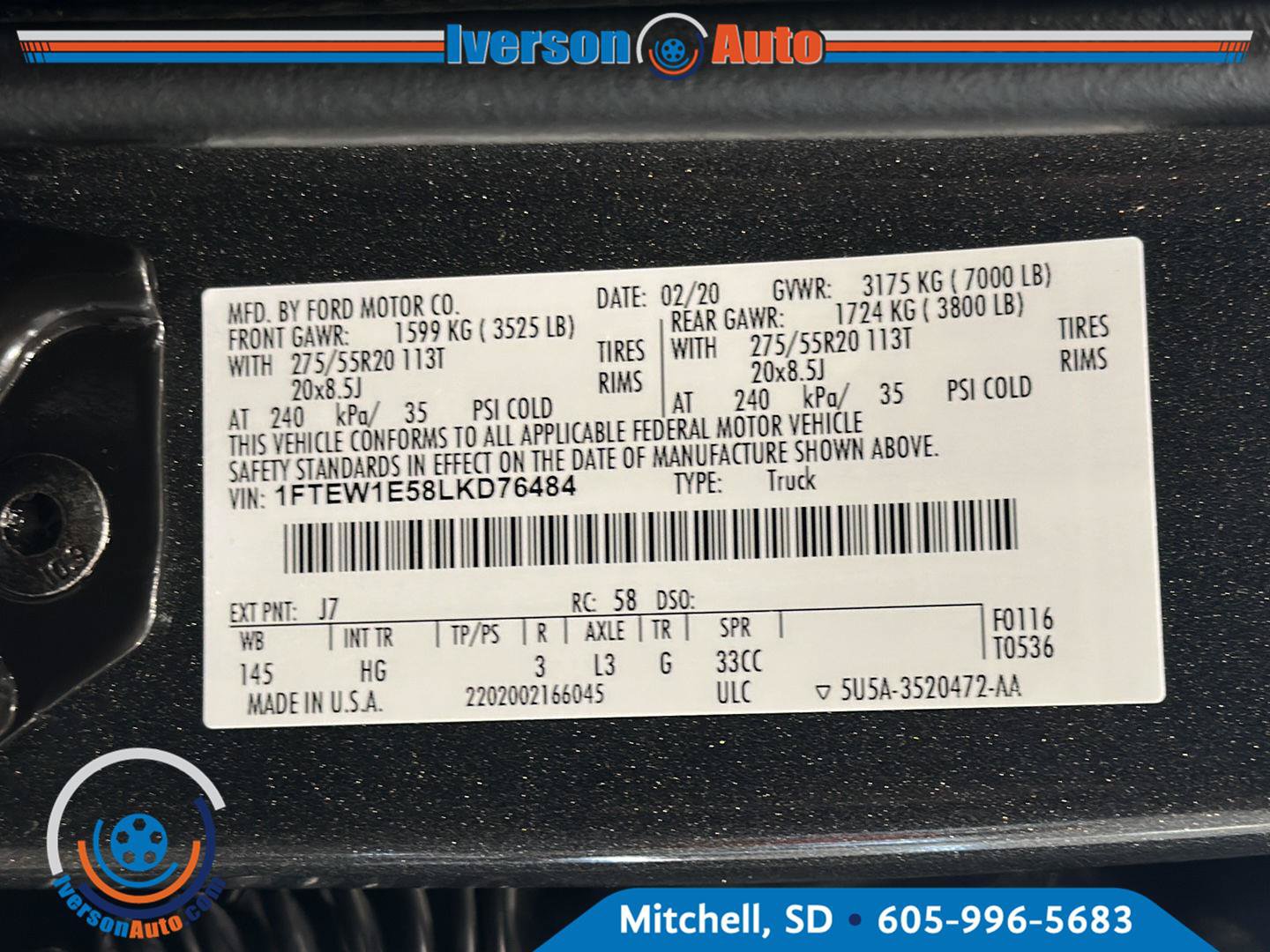 Used 2020 Ford F150 Lariat w/ Equipment Group 502A Luxury AWD/4WD image 12