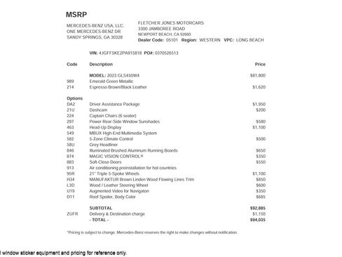 Certified 2023 Mercedes-Benz GLS 450 GLS 450 4MATIC SUV image 2