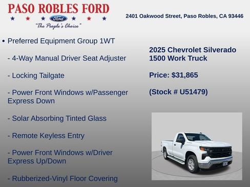 Used 2025 Chevrolet Silverado 1500 W/T RWD image 6