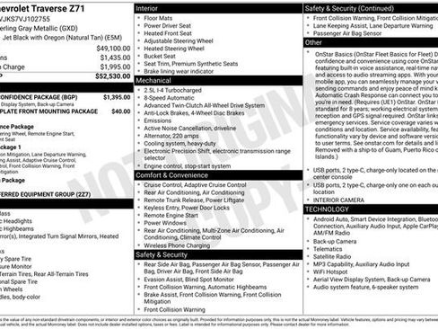 New 2027 Chevrolet Traverse Z71 w/ Driver Confidence Package AWD/4WD image 31