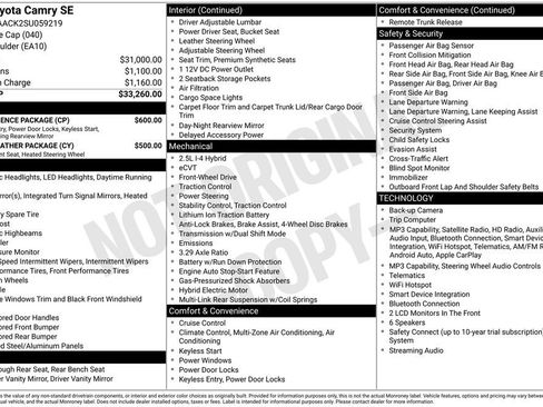 Used 2025 Toyota Camry SE w/ Convenience Package FWD image 37