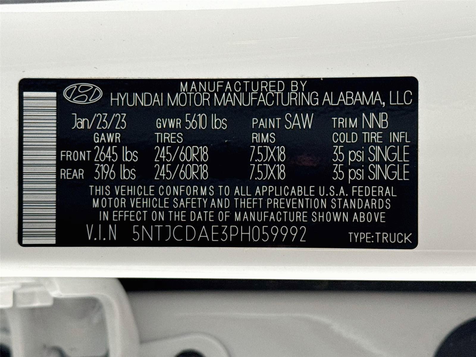 Certified 2023 Hyundai Santa Cruz SEL w/ Activity Package AWD/4WD image 30