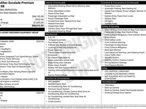 Certified 2021 Cadillac Escalade Premium Luxury AWD/4WD image 49