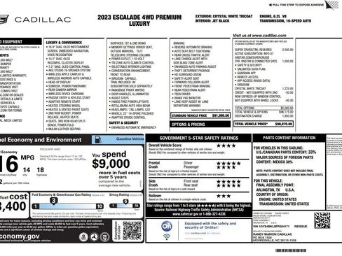 Used 2023 Cadillac Escalade Premium Luxury image 3