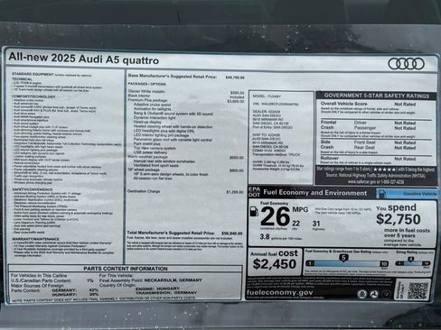 Certified 2025 Audi A5 2.0T Premium Plus w/ Premium Plus AWD/4WD image 21