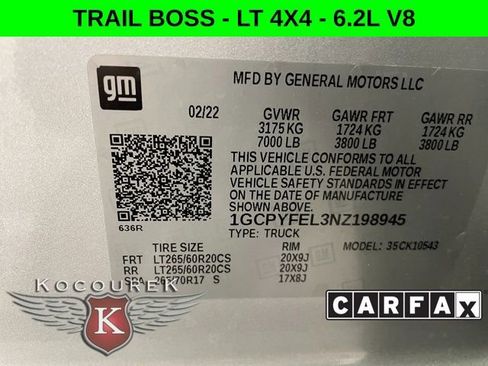 Used 2022 Chevrolet Silverado 1500 LT Trail Boss image 26