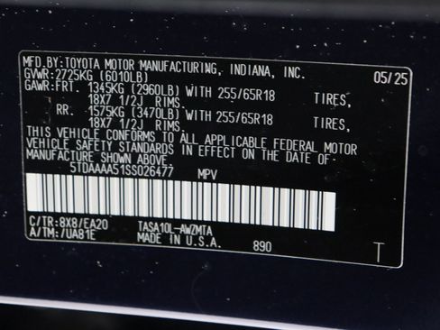 Certified 2025 Toyota Grand Highlander FWD image 44