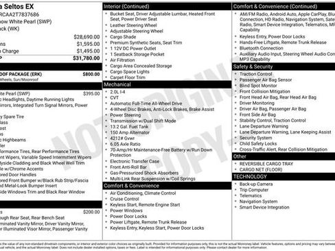 Certified 2026 Kia Seltos EX w/ EX Sunroof Package AWD/4WD image 37