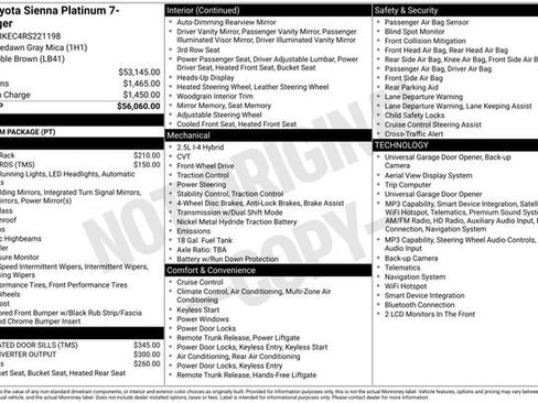 Used 2024 Toyota Sienna Platinum FWD image 3