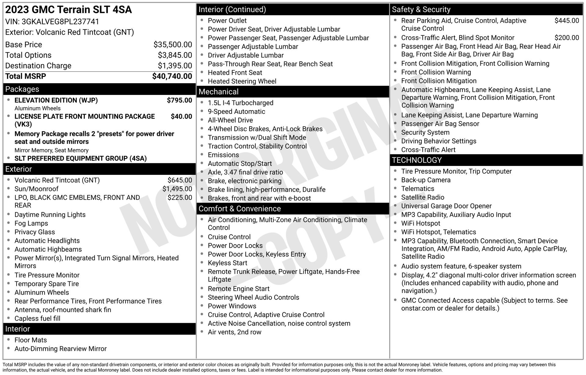 Used 2023 GMC Terrain SLT w/ Elevation Edition AWD/4WD image 4