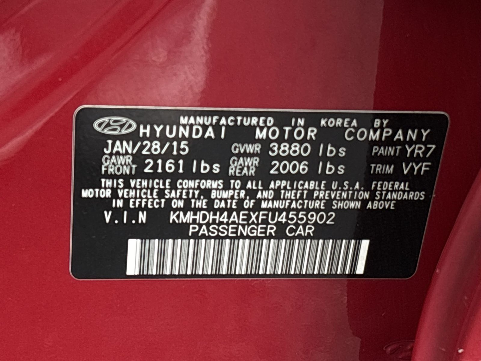 Used 2015 Hyundai Elantra Limited w/ Option Group 05 FWD image 29