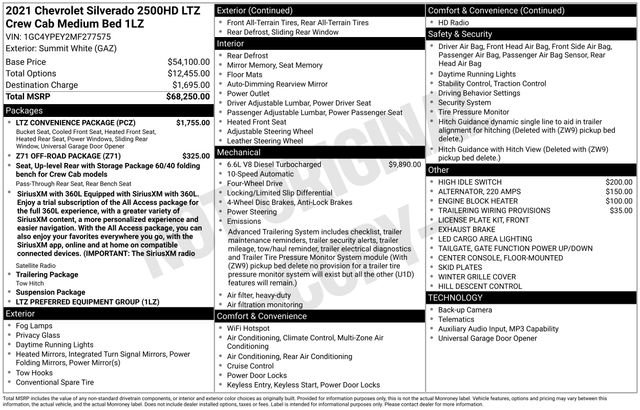 Certified 2021 Chevrolet Silverado 2500 LTZ w/ LTZ Convenience Package AWD/4WD image 34