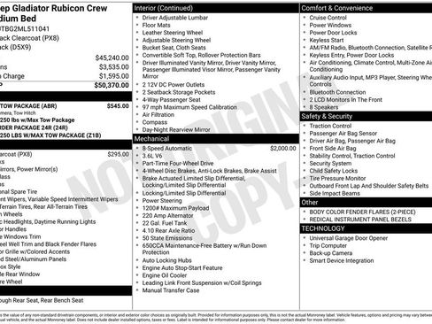 Used 2021 Jeep Gladiator Rubicon w/ Trailer Tow Package image 50